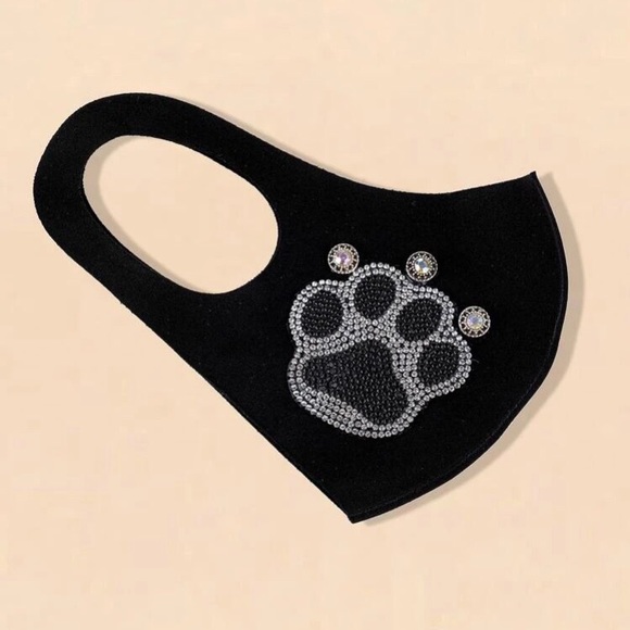 🐾 Beautiful Premium Rhinestone Paw Face-mask 🐾